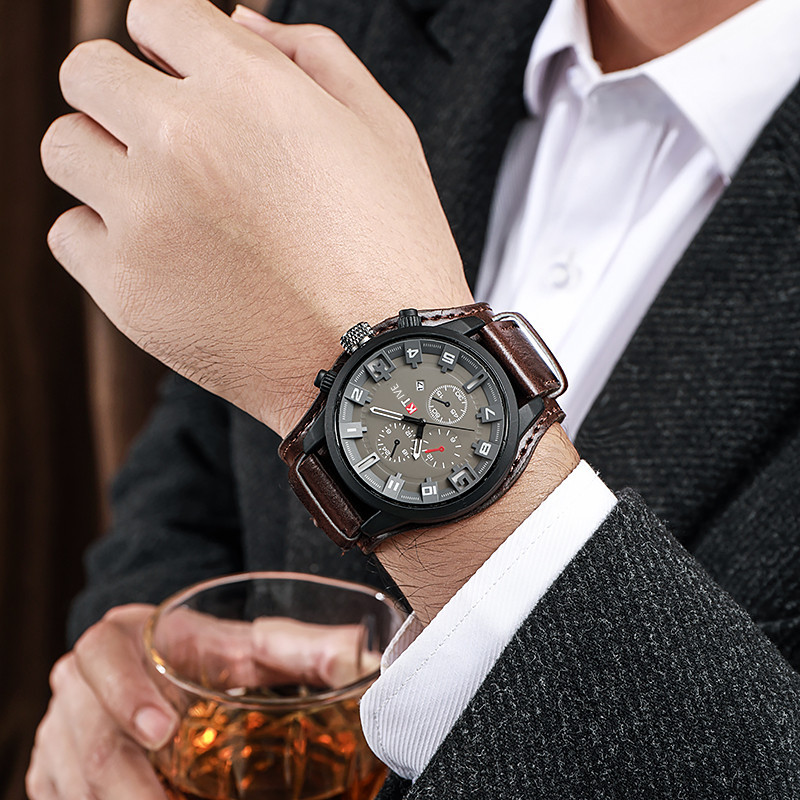 Retro męskie zegarki klasyczne – Leather Watch Band Men recenzja i cena