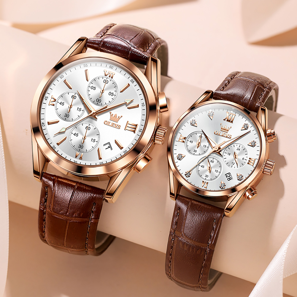 OLEVS zegarek dla pary dla męż – Leather Watch Band Men recenzja i cena