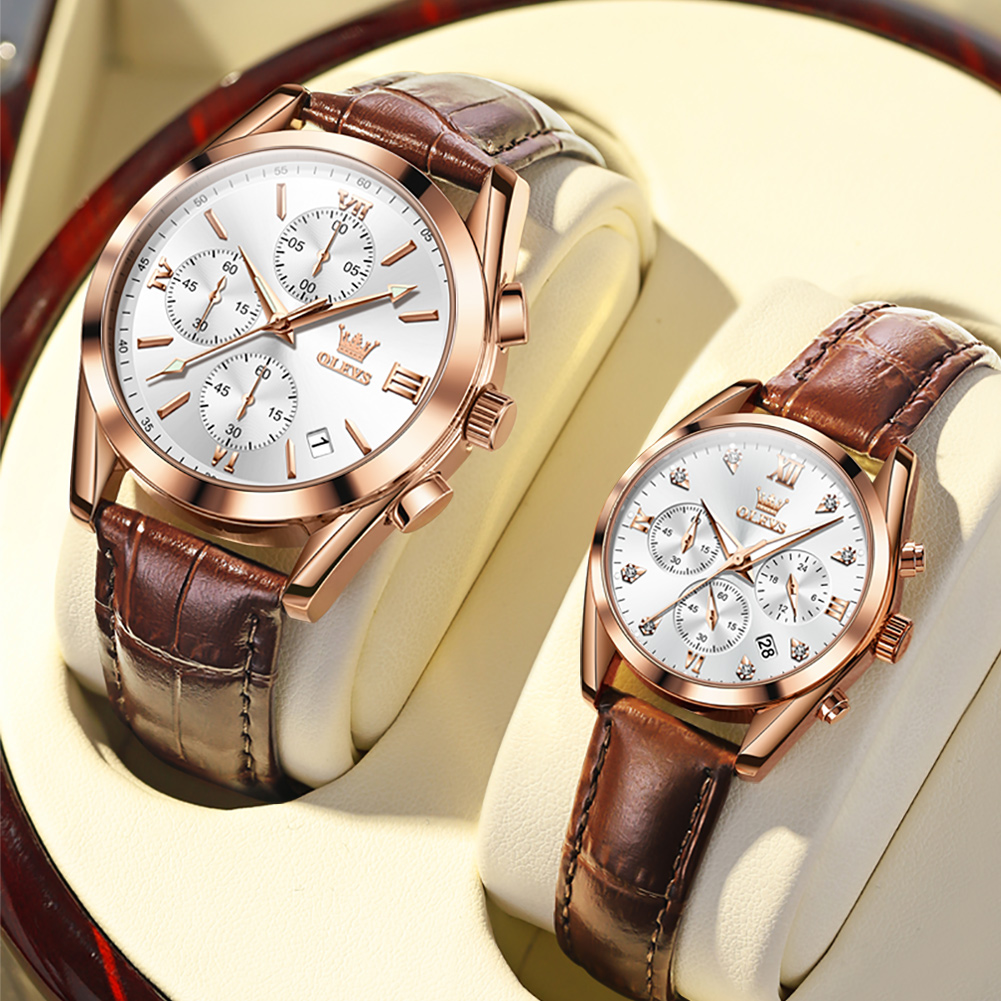 OLEVS zegarek dla pary dla męż – Leather Watch Band Men recenzja i cena