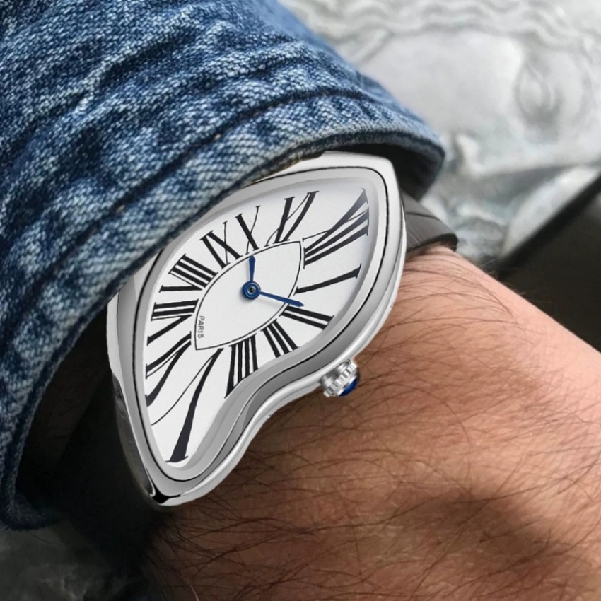 Surrealistyczny zegarek z płyn – Leather Watch Band Men recenzja i cena