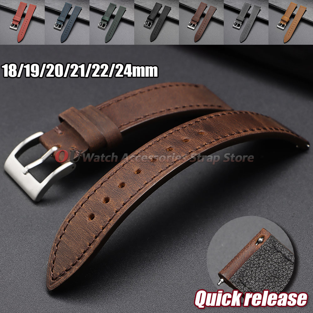 Pasek do zegarka ze skóry bydl – Leather Strap Quick Release recenzja i cena
